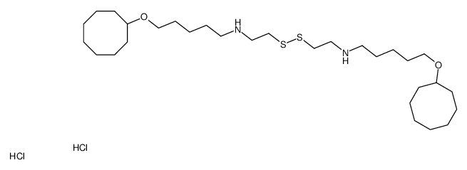 5-cyclooctyloxy-N-[2-[2-(5-cyclooctyloxypentylamino)ethyldisulfanyl]ethyl]pentan-1-amine,dihydrochloride Structure