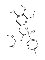 N-(2'',2''-dimethoxyethyl)-4-methyl-N-(3''',4''',5'''-trimethoxyphenylmethyl)benzene sulfonamide结构式