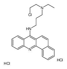 N-benzo[c]acridin-7-yl-N'-(2-chloroethyl)-N'-ethylpropane-1,3-diamine,dihydrochloride Structure