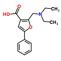 2-[(Diethylamino)methyl]-5-phenyl-3-furoic acid Structure