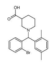 1-[(2-bromophenyl)-(2,5-dimethylphenyl)methyl]piperidine-3-carboxylic acid结构式