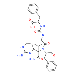 L-2-(2-amino-1,4,5,6-tetrahydro-4-pyridyl)-N-[[(1-carboxyphenethyl)amino]carbonyl]glycyl-N-(1-formylphenethyl)-L-valinamide, stereoisomer picture