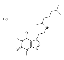 1,3-dimethyl-7-[2-(6-methylheptan-2-ylamino)ethyl]purine-2,6-dione,hydrochloride Structure