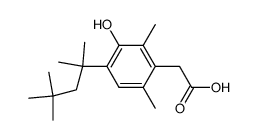 4-tert.-Octyl-2,6-dimethyl-3-hydroxyphenylacetic acid Structure