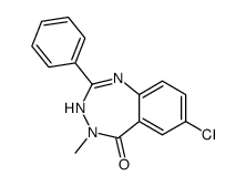 7-chloro-4-methyl-2-phenyl-3,4-dihydro-benzo[e][1,2,4]triazepin-5-one结构式