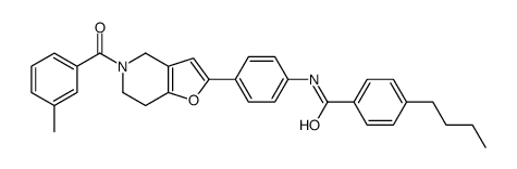 4-butyl-N-[4-[5-(3-methylbenzoyl)-6,7-dihydro-4H-furo[3,2-c]pyridin-2-yl]phenyl]benzamide Structure