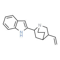 2-(5-vinyl-1-azabicyclo[2,2,2]octan-2-yl)indole structure