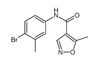 N-(4-bromo-3-methylphenyl)-5-methyl-1,2-oxazole-4-carboxamide结构式