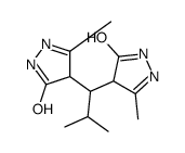 3-methyl-4-[2-methyl-1-(3-methyl-5-oxo-1,4-dihydropyrazol-4-yl)propyl]-1,4-dihydropyrazol-5-one Structure