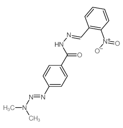 Benzoic acid,4-(3,3-dimethyl-1-triazen-1-yl)-, 2-[(2-nitrophenyl)methylene]hydrazide结构式