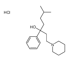 6-methyl-3-phenyl-1-piperidin-1-ylheptan-3-ol,hydrochloride Structure