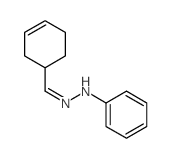 N-(1-cyclohex-3-enylmethylideneamino)aniline结构式