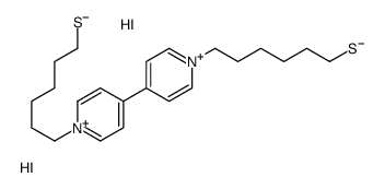 6-[4-[1-(6-sulfanylhexyl)pyridin-1-ium-4-yl]pyridin-1-ium-1-yl]hexane-1-thiol,diiodide Structure