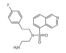 N-(2-aminoethyl)-N-[2-(4-fluorophenyl)ethyl]isoquinoline-5-sulfonamide结构式