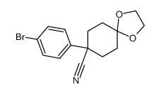 8-(4-Bromo-phenyl)-1,4-dioxa-spiro[4.5]decane-8-carbonitrile Structure