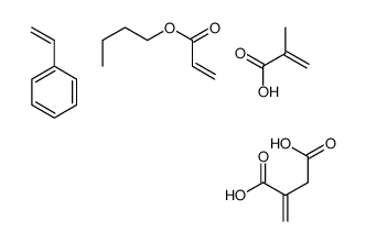 butyl prop-2-enoate,2-methylidenebutanedioic acid,2-methylprop-2-enoic acid,styrene Structure