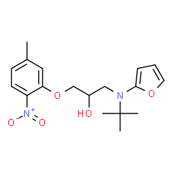 2-Propanol,1-[(1,1-dimethylethyl)-2-furanylamino]-3-(5-methyl-2-nitrophenoxy)-结构式