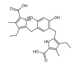 4,6-bis(5-carboxy-3-ethyl-4-methyl-2-pyrrolylmethyl)-1,3-dihydroxybenzene Structure