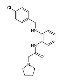 pyrrolidino-acetic acid-[2-(4-chloro-benzylamino)-anilide] Structure