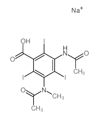 甲泛影钠结构式