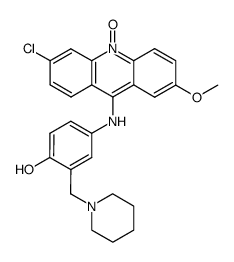 3-Chloro-9-[[4-hydroxy-3-(piperidinomethyl)phenyl]amino]-7-methoxyacridine 10-oxide结构式