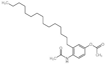 (4-acetamido-3-pentadecyl-phenyl) acetate Structure