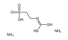 diazanium,2-(sulfidocarbothioylamino)ethanesulfonate结构式