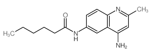 N-(4-amino-2-methyl-quinolin-6-yl)hexanamide structure