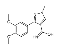 3-(3,4-dimethoxyphenyl)-1-methylpyrazole-4-carboxamide结构式