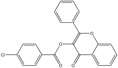 3-(4-氯苯甲酰氧基)黄酮结构式