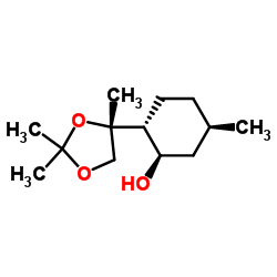 Cyclohexanol, 5-methyl-2-[(4R)-2,2,4-trimethyl-1,3-dioxolan-4-yl]-, (1R,2R,5R)- (9CI)结构式