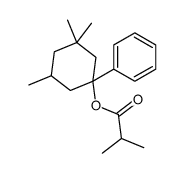 (3,3,5-trimethyl-1-phenylcyclohexyl) 2-methylpropanoate Structure