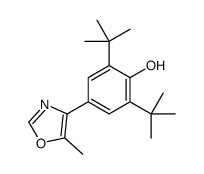 2,6-ditert-butyl-4-(5-methyl-1,3-oxazol-4-yl)phenol结构式