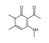 3-acetyl-1,6-dimethyl-4-(methylamino)-2-pyridone Structure