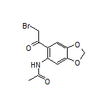 N-[6-(2-溴乙酰基)苯并[d][1,3]二噁茂-5-基]乙酰胺结构式