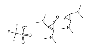 1,1'-Oxy-di(2,3-bis(dimethylamino)cyclopropenylium) bis(trifluoromethanesulfonate)结构式