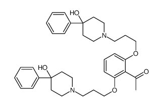 1-[2,6-bis[3-(4-hydroxy-4-phenylpiperidin-1-yl)propoxy]phenyl]ethanone结构式