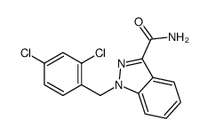 1-[(2,4-dichlorophenyl)methyl]indazole-3-carboxamide Structure