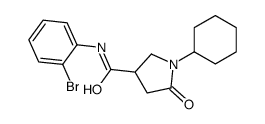 N-(2-bromophenyl)-1-cyclohexyl-5-oxopyrrolidine-3-carboxamide Structure