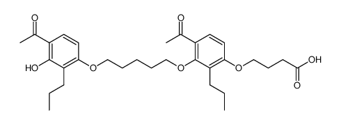 4-[4-acetyl-3-[[5-(4-acetyl-3-hydroxy-2-propylphenoxy)pentyl]oxy]-2-propylphenoxy]butanoic acid结构式