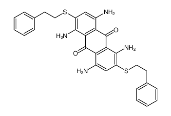 1,4,5,8-tetraamino-2,6-bis(2-phenylethylsulfanyl)anthracene-9,10-dione Structure