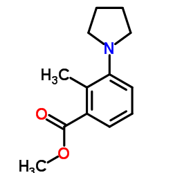 2-METHYL-3-PYRROLIDIN-1-YL-BENZOIC ACID METHYL ESTER结构式