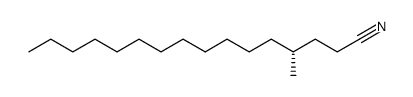 (R)-3-methyl-1-pentadecyl cyanide结构式