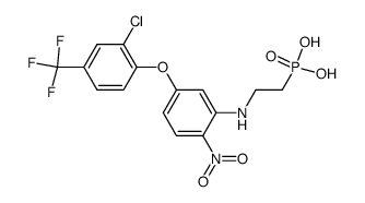 {2-[5-(2-Chloro-4-trifluoromethyl-phenoxy)-2-nitro-phenylamino]-ethyl}-phosphonic acid结构式