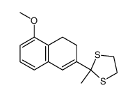 2-(5-methoxy-3,4-dihydronaphthalen-2-yl)-2-methyl-1,3-dithiolane结构式