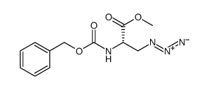 L-Alanine, 3-azido-N-[(phenylmethoxy)carbonyl]-, methyl ester结构式