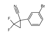 1-(3-bromophenyl)-2,2-difluorocyclopropane-1-carbonitrile Structure