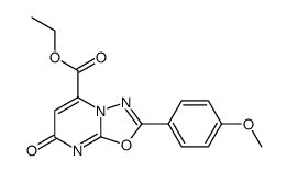 2-(4-Methoxy-phenyl)-7-oxo-7H-[1,3,4]oxadiazolo[3,2-a]pyrimidine-5-carboxylic acid ethyl ester结构式