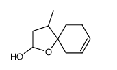 4,8-dimethyl-1-oxaspiro(4.5)dec-7-en-2-ol Structure