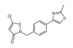 5-chloro-2-[[4-(2-methyl-1,3-thiazol-4-yl)phenyl]methyl]-1,2-thiazol-3-one Structure